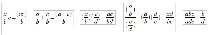 Les fractions, cours de maths.